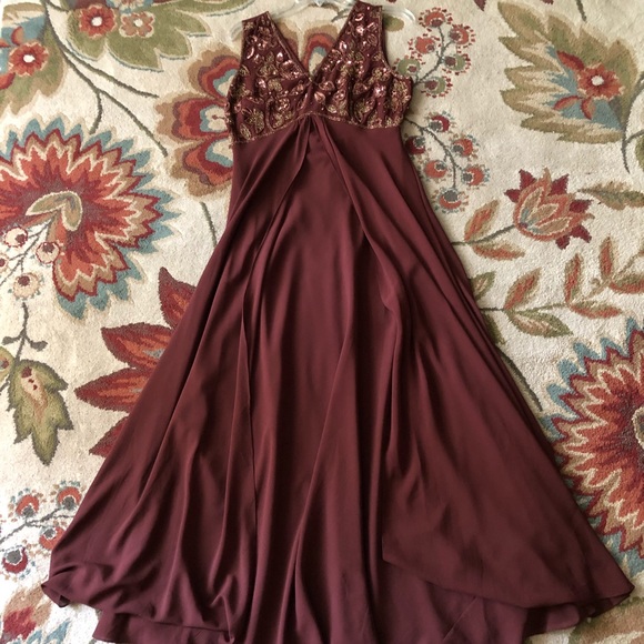 Midnight Velvet Full Length Beaded Dress - Picture 4 of 7